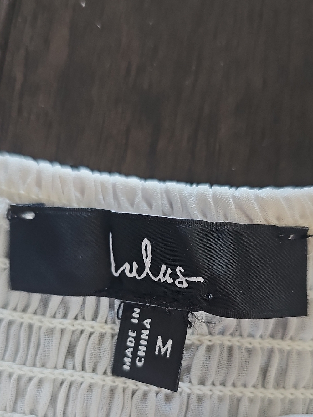 Lulu's Ivory Smocked Ruffle Long-Sleeve Crop Top - Picture 5 of 8
